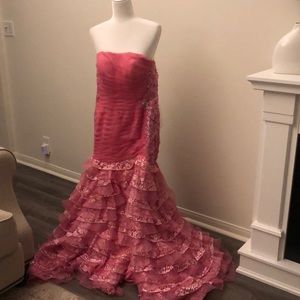 Mermaid Pink Pageant Prom Dress 🧜🏻‍♀️